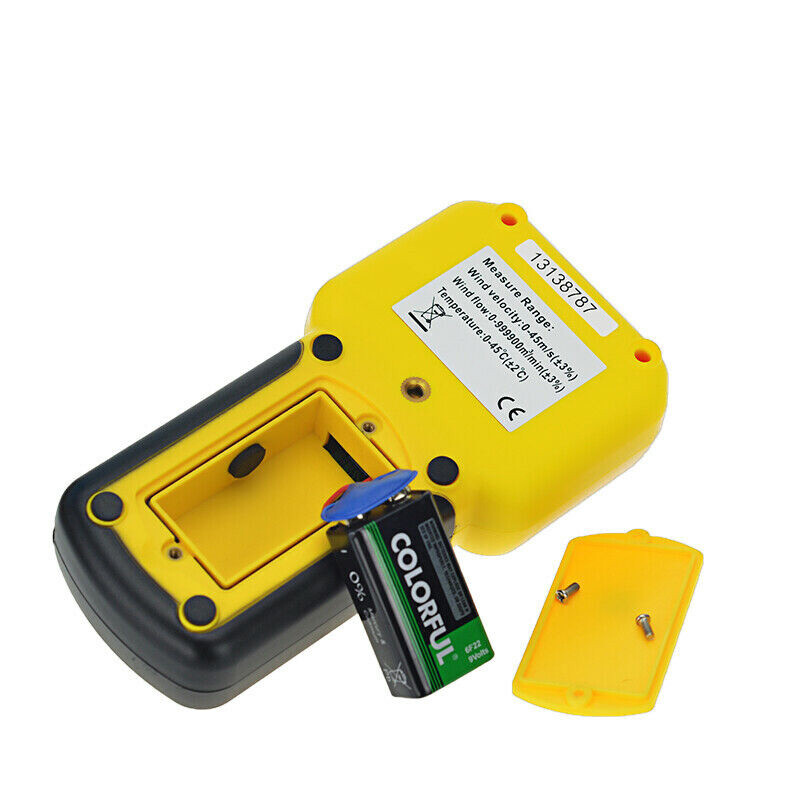 Wind Speed Meter Anemometer Wind Flow Wind Temperature CFM CMM HVAC Tester 45m/s