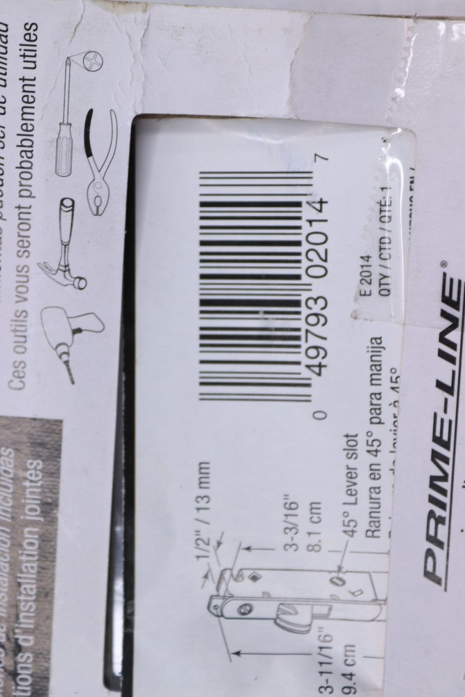 Prime-Line Adjustable Mortise Lock Spring-Loaded Hook Latch Projection 45Âº