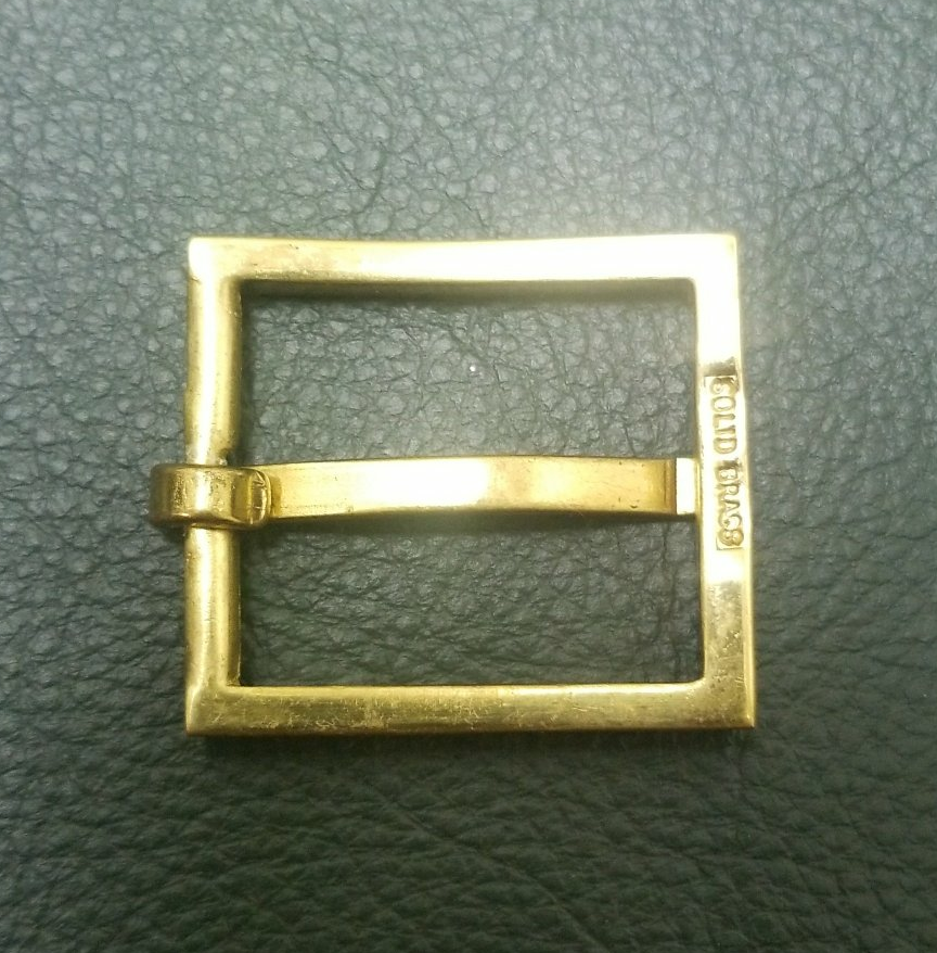 1" 25mm Solid Brass Square Belt Buckle
