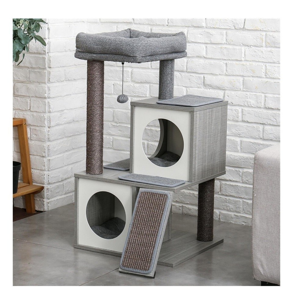Cat Tree Luxury 35" Cat Tower with Double Condos
