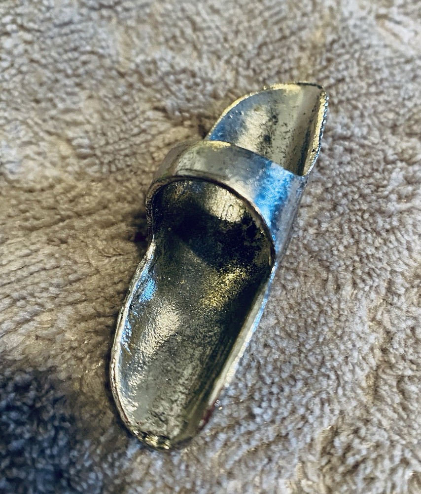 Silvertone Etched Long Knuckle Ring Sun Boho Style ~ Size 6 (A30)