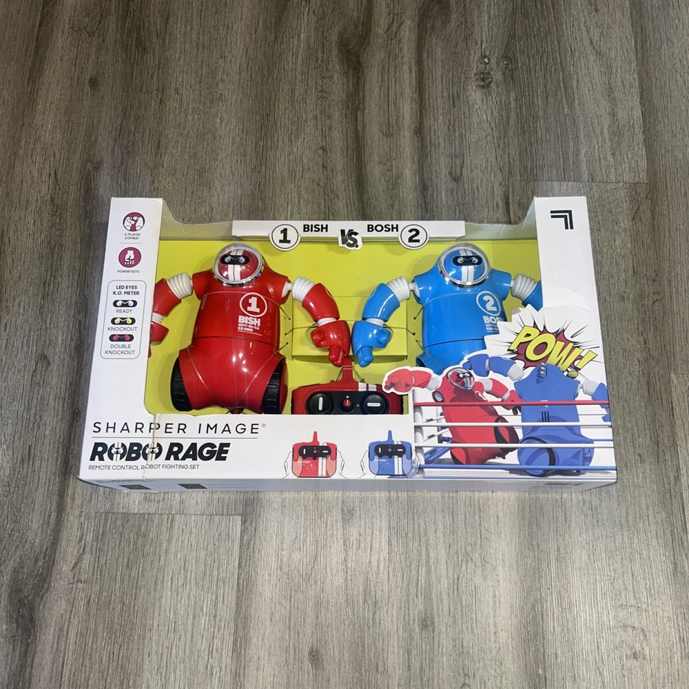 New! Sharper Image Robo Rage Remote Control 2-Player Robot Fighting Set