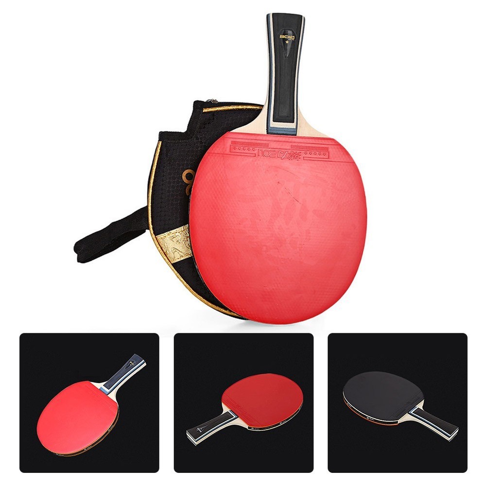 Table Tennis Racket Long Handle One-star Reverse Glue Strong Spin With Bag