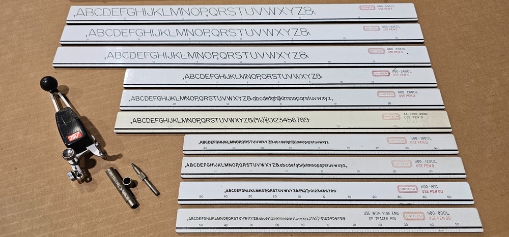 unitech lettering set