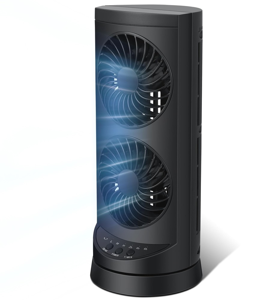 Personal Tower Cooling Fans that Blow Cold Air, Standing 13IN-3600RPM, Black