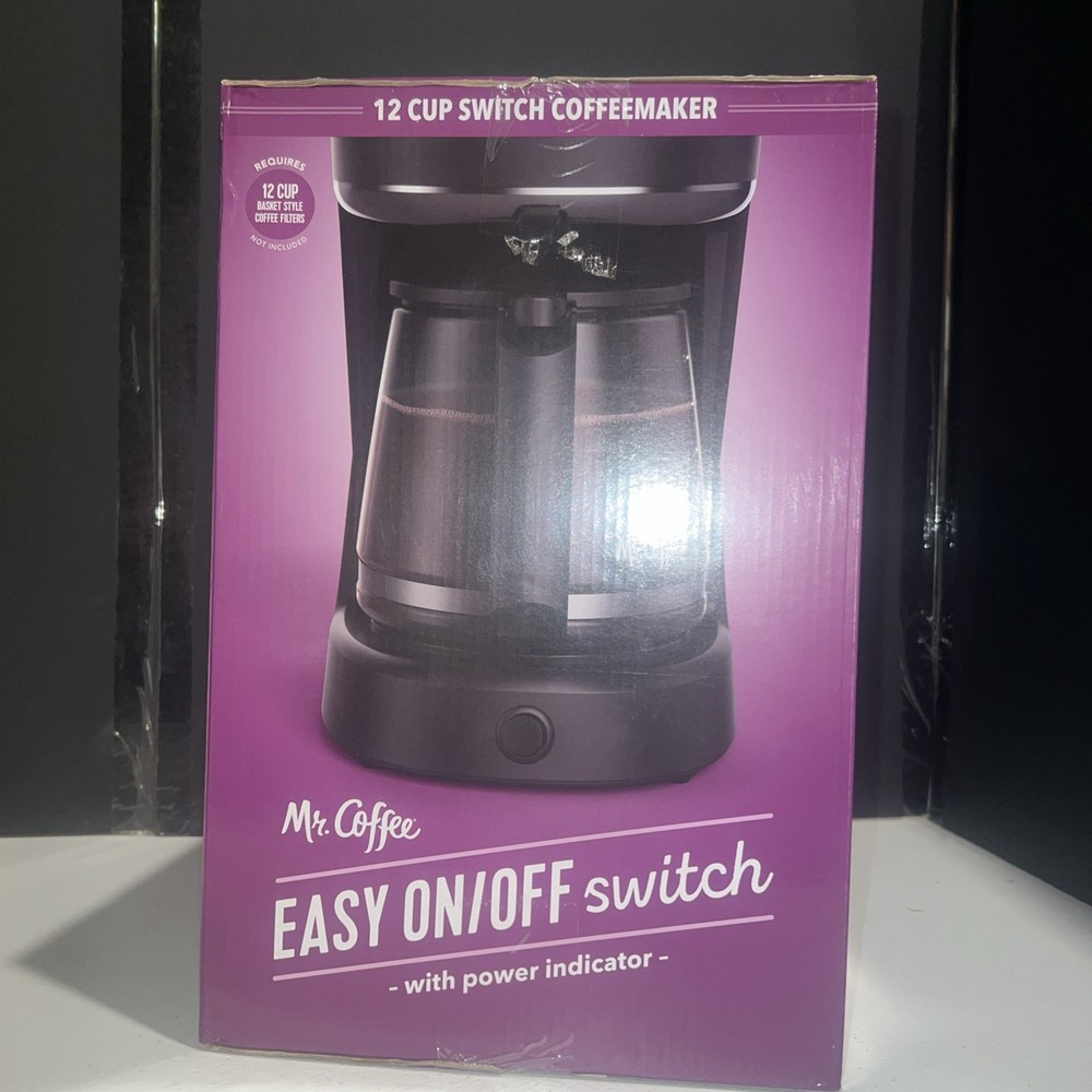 Mr. Coffee 12 Cup Switch Coffee Maker - Black Easy On/off
