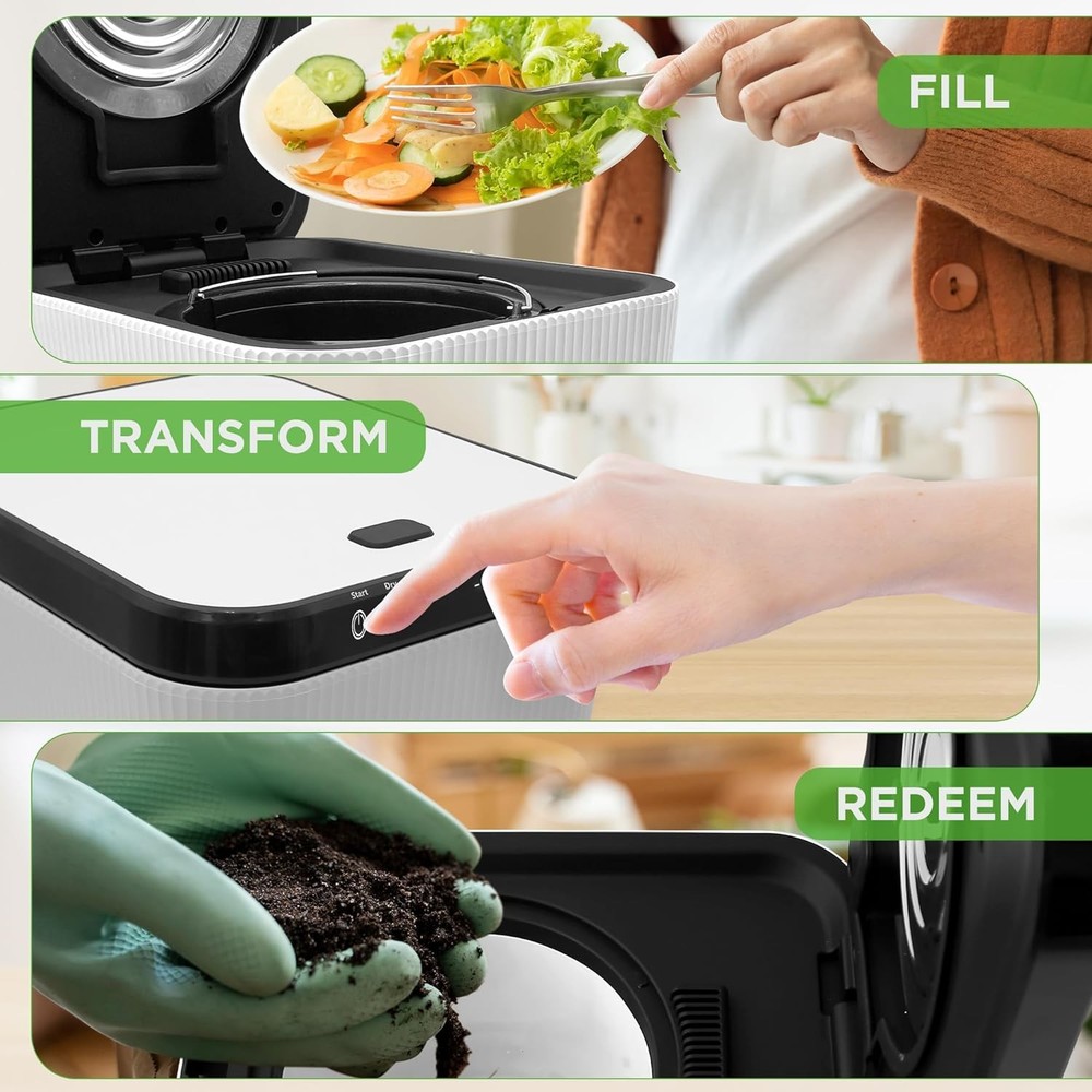 Countertop Composter NutriChef 3Qt Low Noise