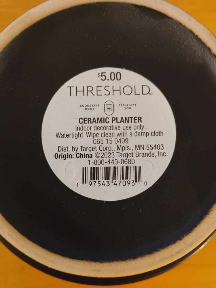 6- Pack Threshold Black Ceramic Planters