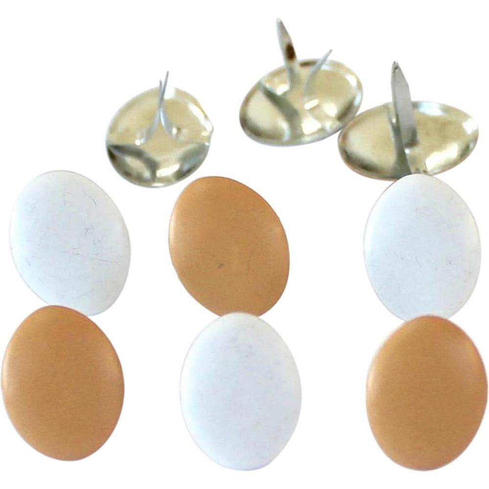 EGG BRADS Brown White Chicken Hen Easter Scrapbooking Card Making Stamping