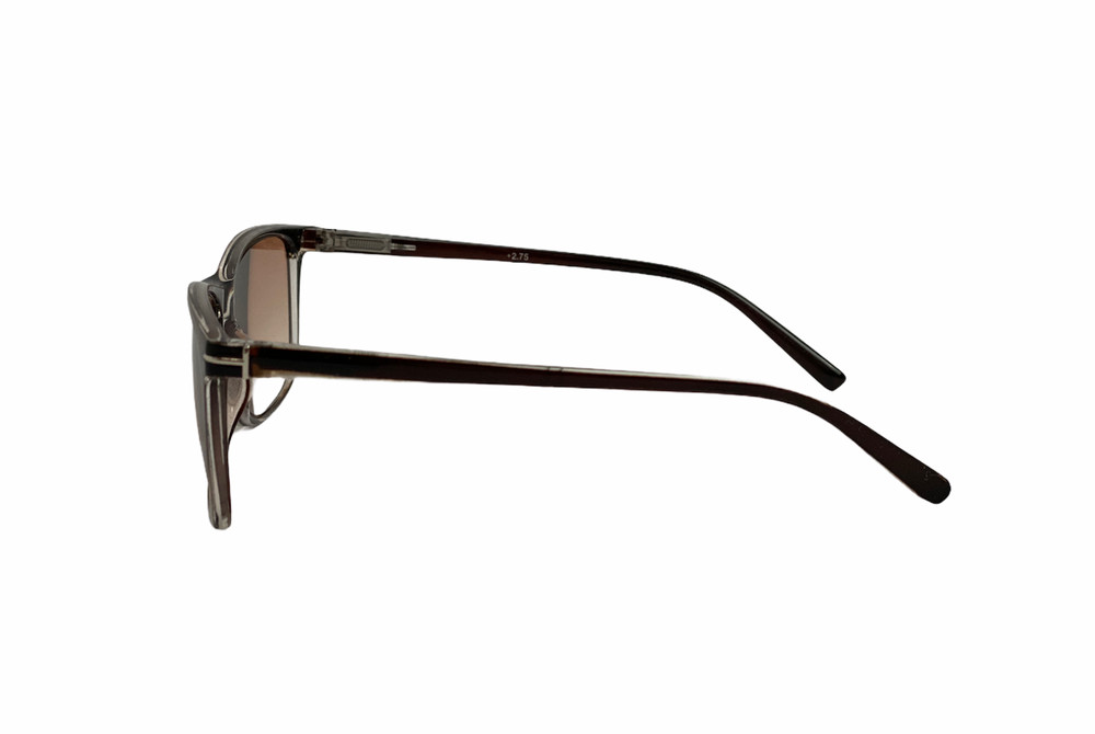 modern READING SUNGLASSES presbyopia BROWN spring hinges POWER +1.25 +2.00 +2.75