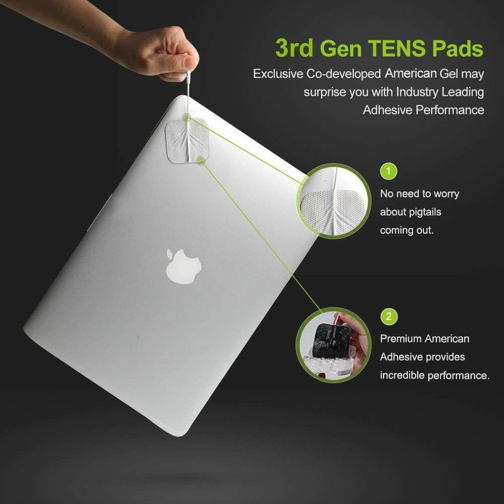 40PCS Replacement Te*s Electrode Pads E.MS For Intensity Twin Stim III Unit BULK