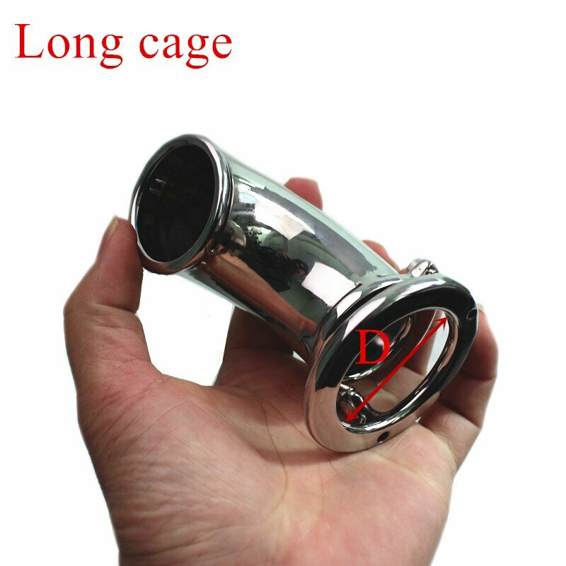 Light Stainless Steel Front End Open Type Cage Chastity Devices Scrotum Pendant