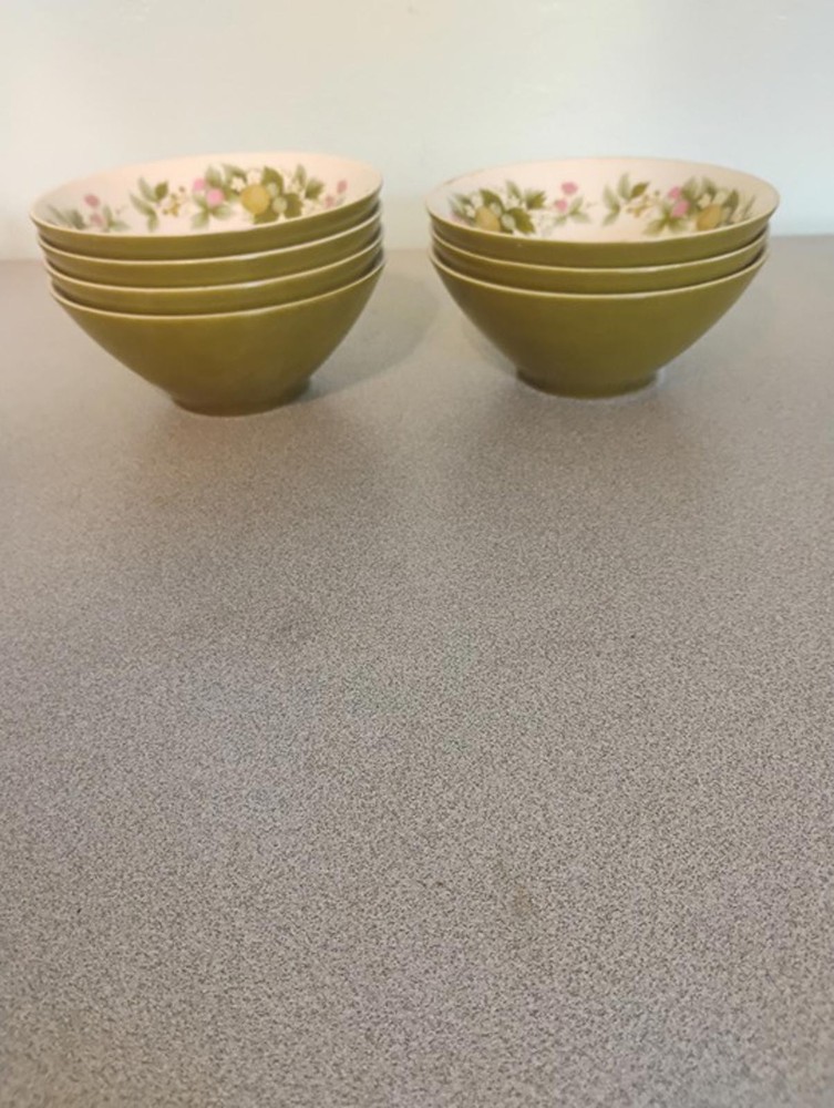 Vintage Mikasa Eclipse Sumay Pattern small bowls , set of 7