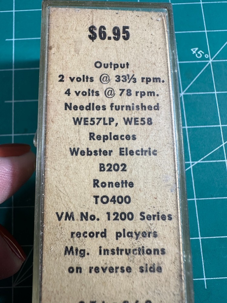 Webster Electric B202 Cartridge fits Ronette VM
