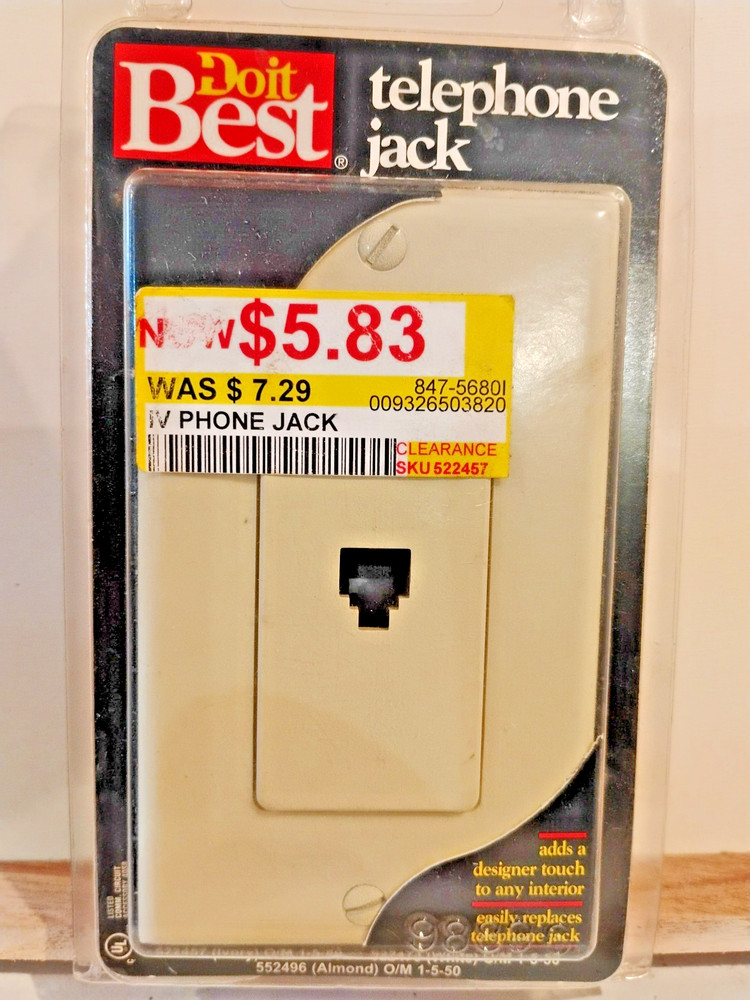 Do It Best Telephone Jack - IVORY
