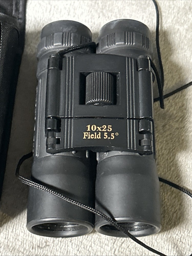 Optisan Compact 10X25 Field 5.5 Binoculars With Case