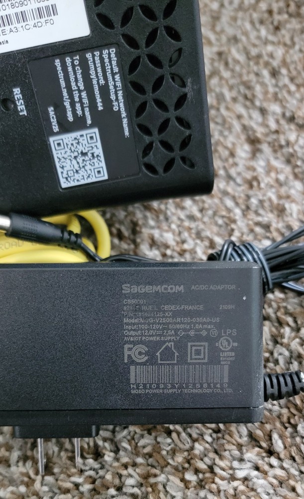 Spectrum Networking Bundle - Sagemcom RAC2V2S Router & ET2251 Modem + Power...