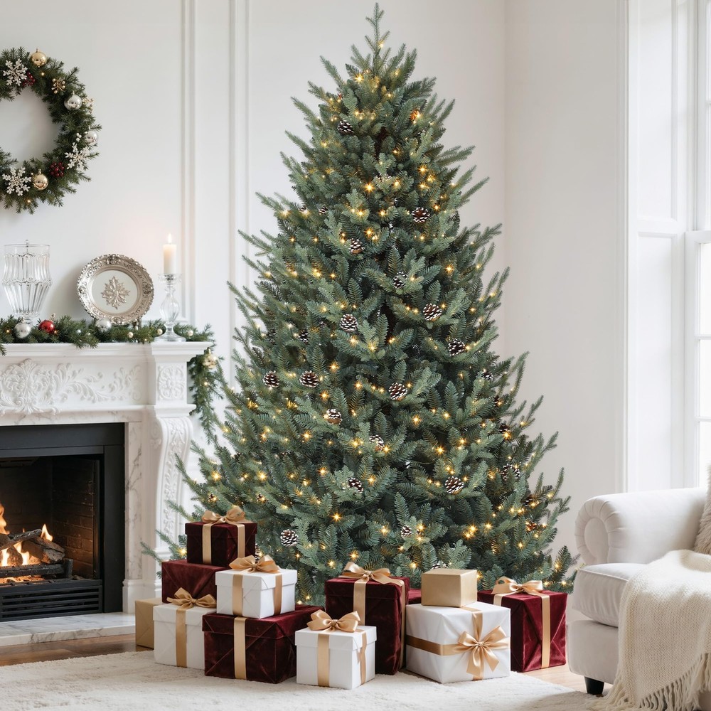 YITAHOME 6FT Prelit Blue Spruce Christmas Tree with Remote, 6ft,