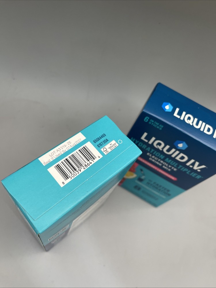 2 Pack Liquid I.V. Hydration Multiplier Electrolyte Drink Mix Strawberry Lemon