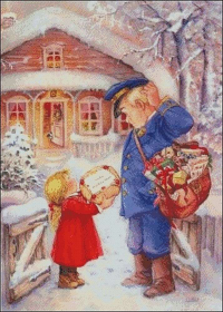 Chart Needlework Embroidery DIY Counted Cross Stitch Pattern- May I Send it