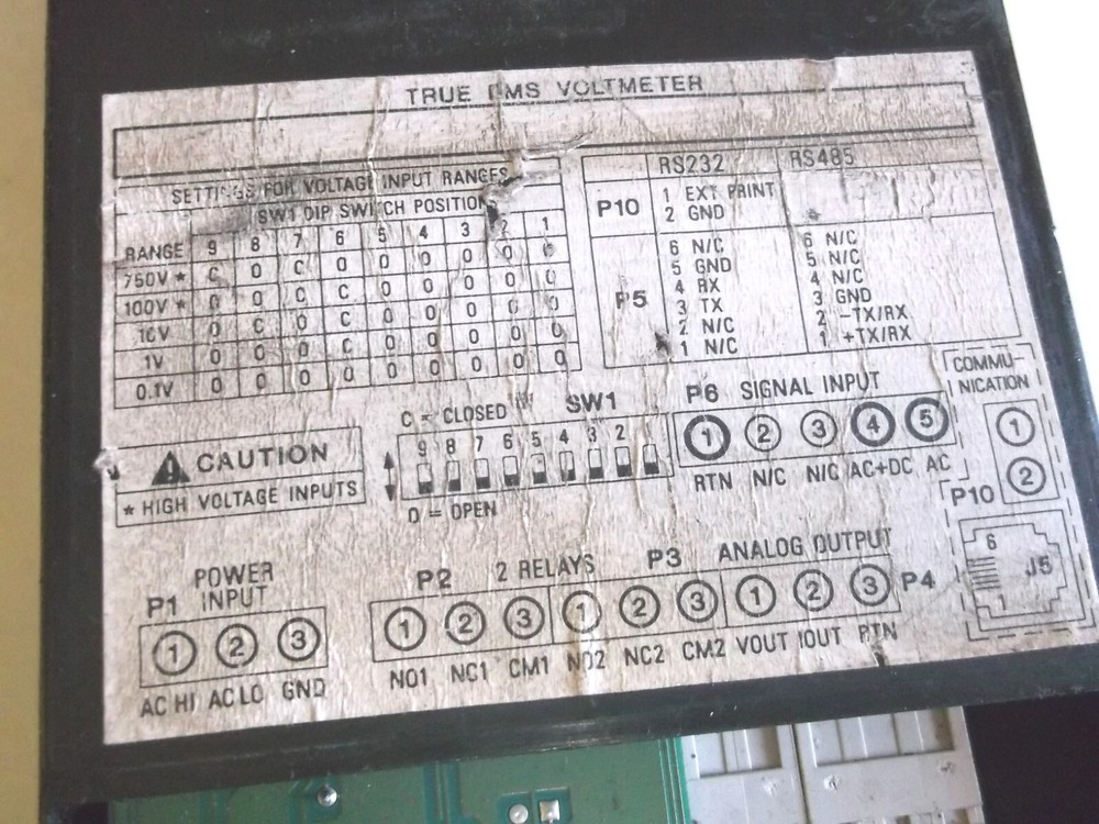 Omega DP25-VRMS-R True RMS Digital Voltmeter Panel-Mount Meter