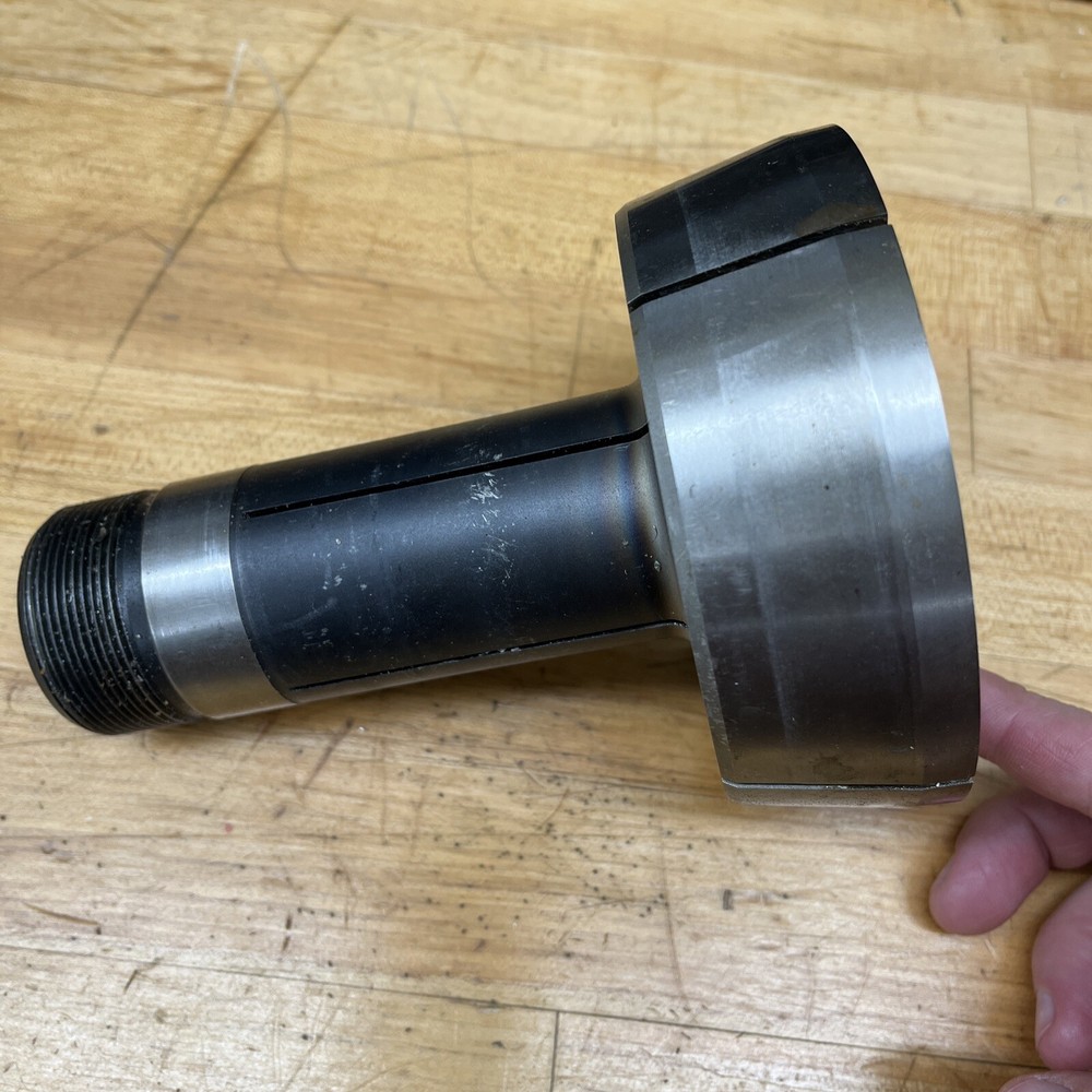 hardinge step collet for 2” Square Stock 4”Dia. 16C. 1.25” Deep.