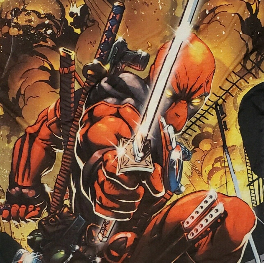 Deadpool T-Shirt Medium Allover Print Marvel Comics Character