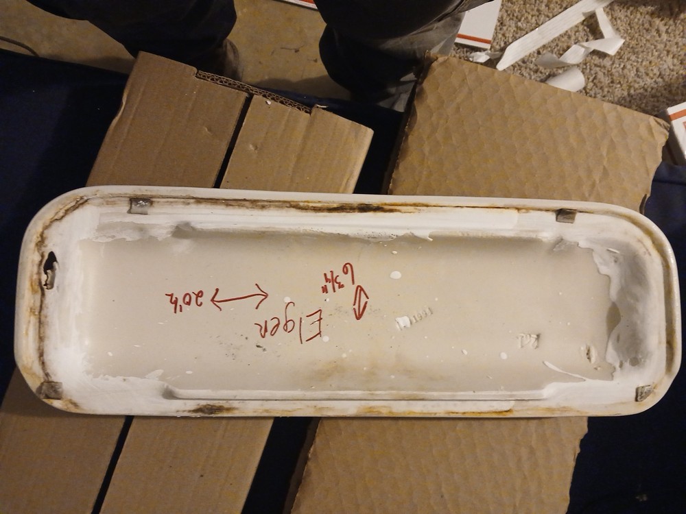 ELDGER WHITE TOILET TANK LID NOT NUMBERED OR LETTERED
