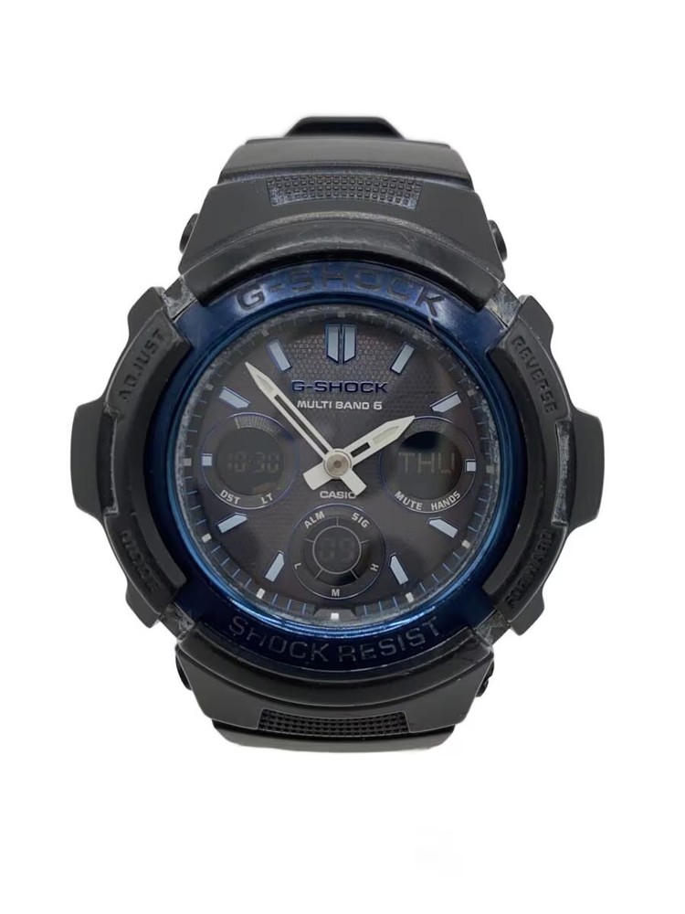 CASIO Solar Watch G SHOCK Digital Analog Rubber BLK BLK