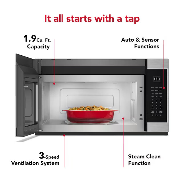 KitchenAid 1.9-cu ft Over-the-Range Microwave with Sensor Cooking