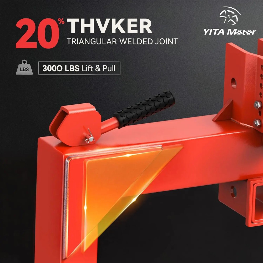 3 Point Quick Hitch Attachment & 2" Receiver for Category 1 Tractors, 3000 lbs