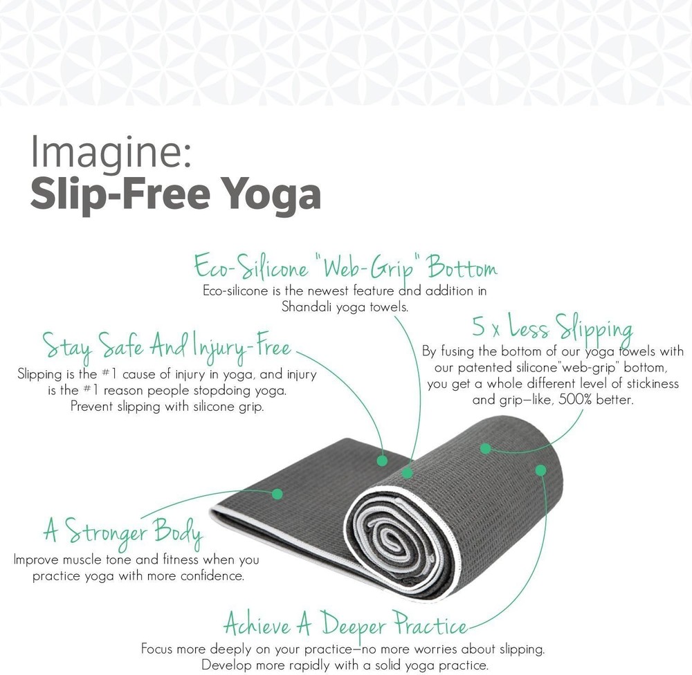 Hot Yoga Towel - Mat-Sized, Microfiber, Super Absorbent,
