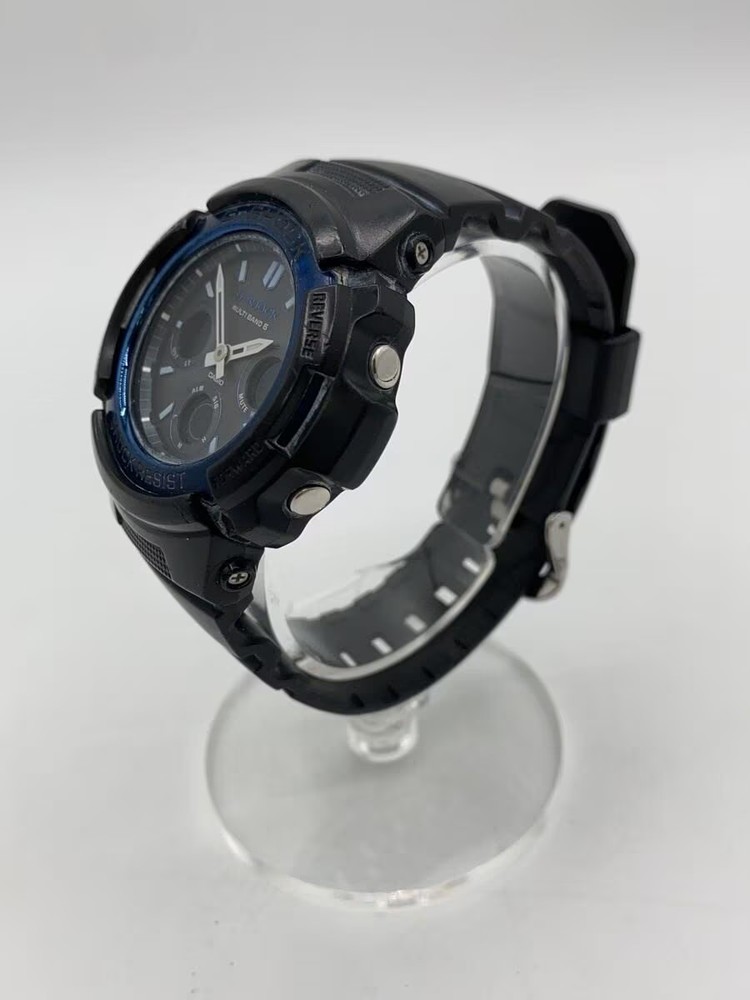 CASIO Solar Watch G SHOCK Digital Analog Rubber BLK BLK