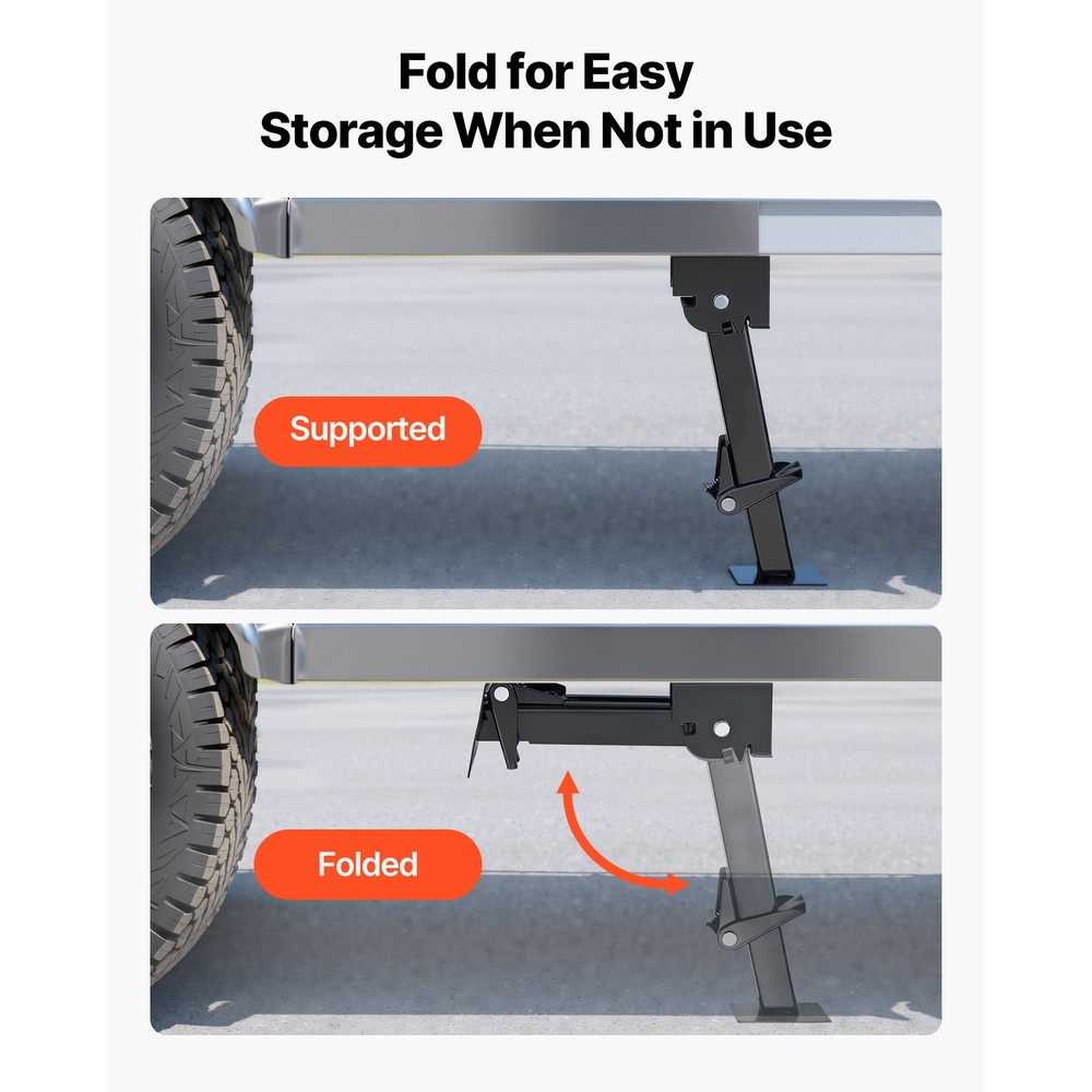 Uimoso Telescoping Stabilizer Jack 2PCS Swing Down Support for RV Trailer