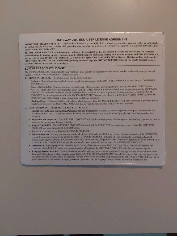 Gateway 2000 Computer System Restoration CD Version 13.2 BRAND NEW