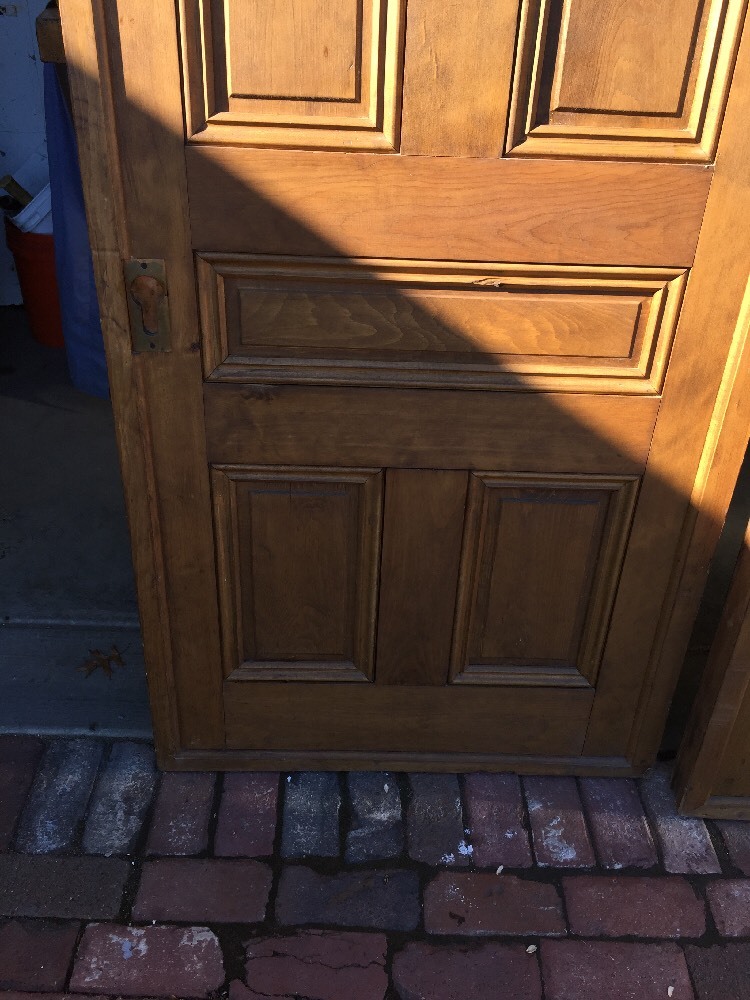 Ar 139 1 Set Antique Raised Panel Pine Pocket Doors 70" X 106"