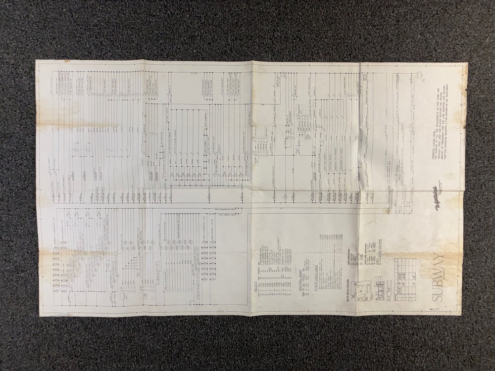 Gottlieb Subway Pinball Machine Game Manual Schematics ORIGINAL