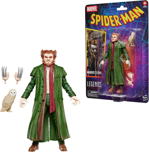 Marvel Legends Series Marvel’s Owl, Retro Cardback Spider-Man Comics...