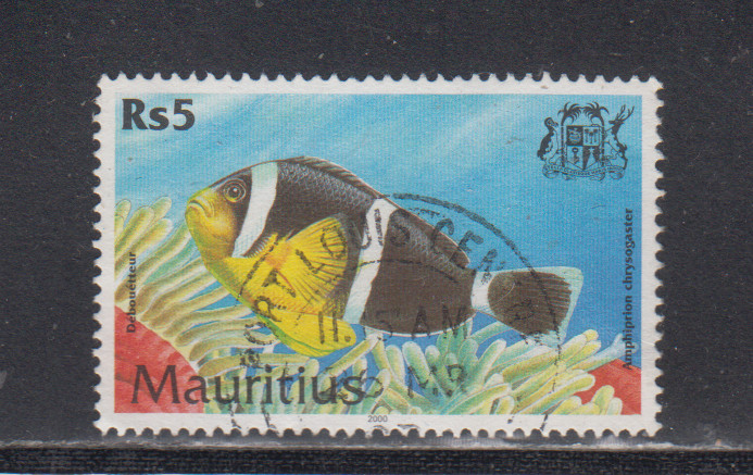 MAURITIUS :  2000 - USED  - SCOTT #  915  FISH