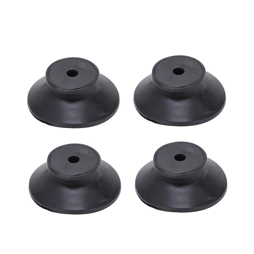 Stable 4pcs Black Rubber Foot Pads for Air Compressor Replacement
