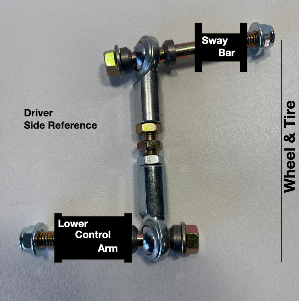 C4 Corvette Front Sway Bar Link Adjustable Heim Joint Kit 1988-1996