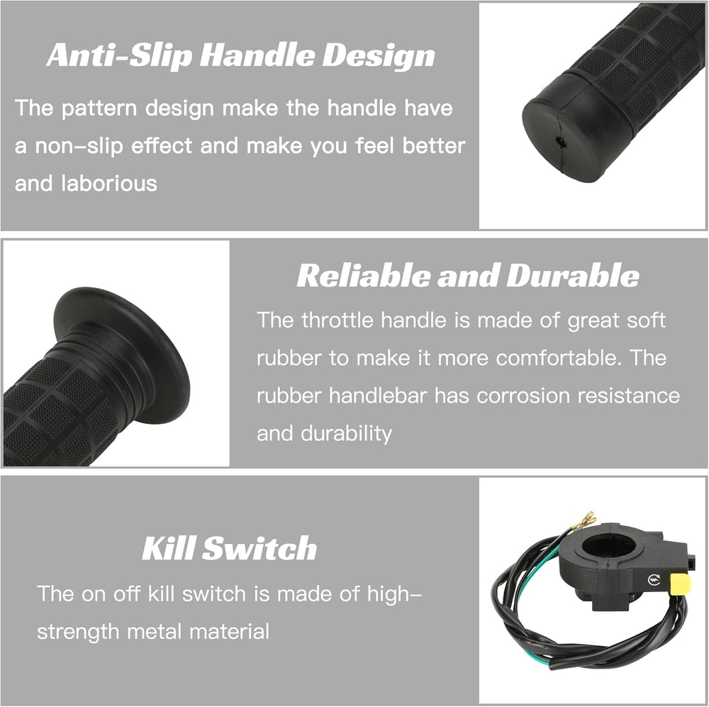 Throttle Cable Twist Throttle Handle Grip Assembly for 2 Stroke Engine 80Cc 100C