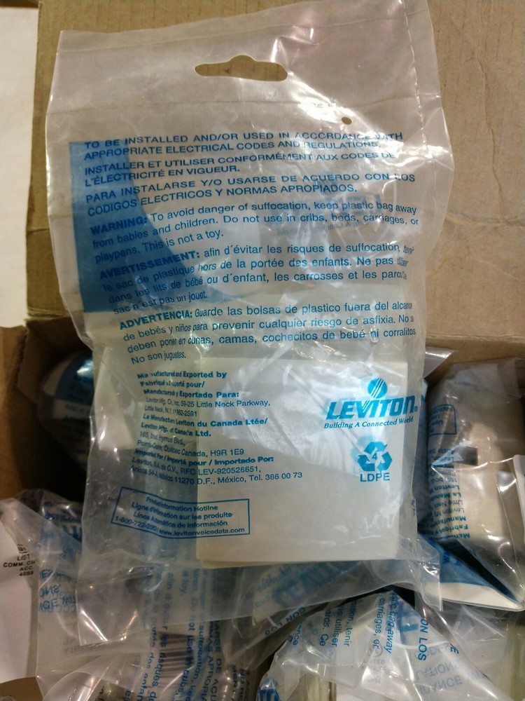 (8) Leviton Type 625A2 6 Conductor Surface Mount Jacks