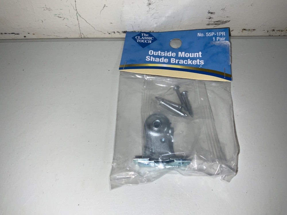 Friedland 55P-1PR Silver Outside Mount Spring Roller Shade Bracket with Hardware