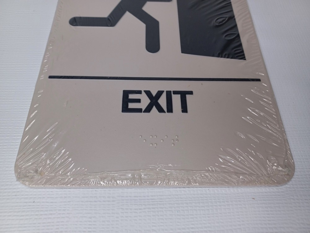 Exit Sign ADA Compliance Braille New