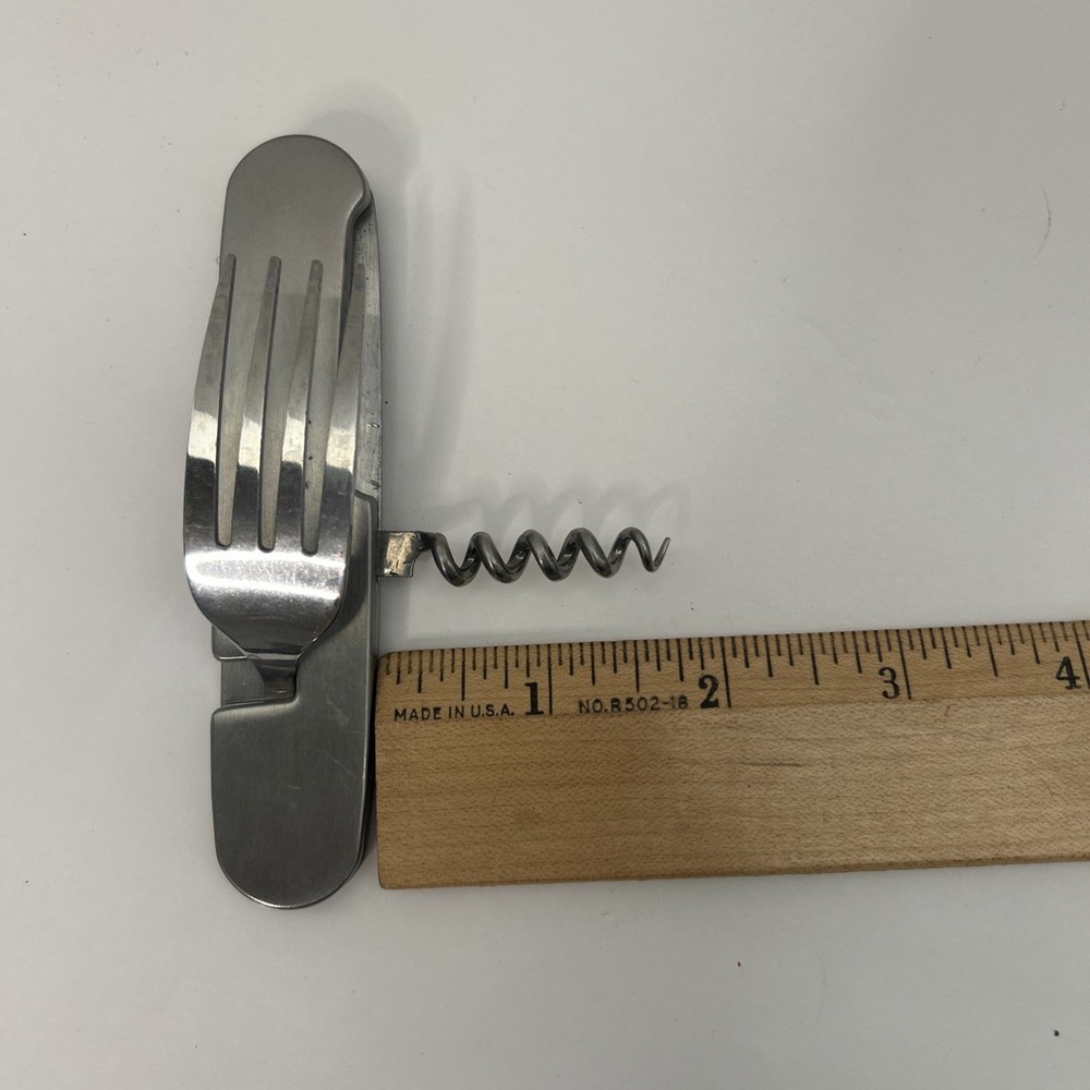 Vintage Folding Camping Backpacking Silverware Set Knife Fork Spoon Openers