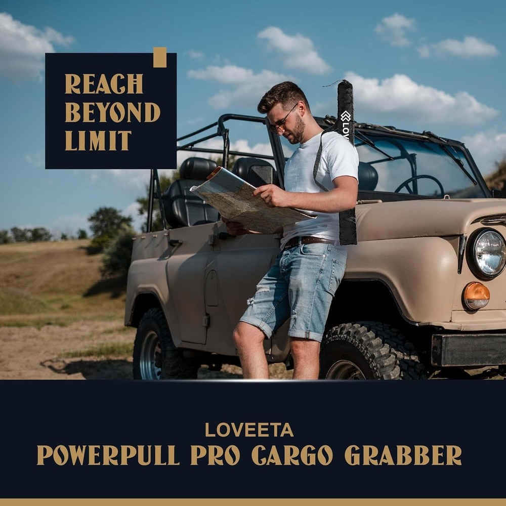 6.3 Ft Multi-Use Cargo Grabber - Portable Tool with Protective Covers for Trucks