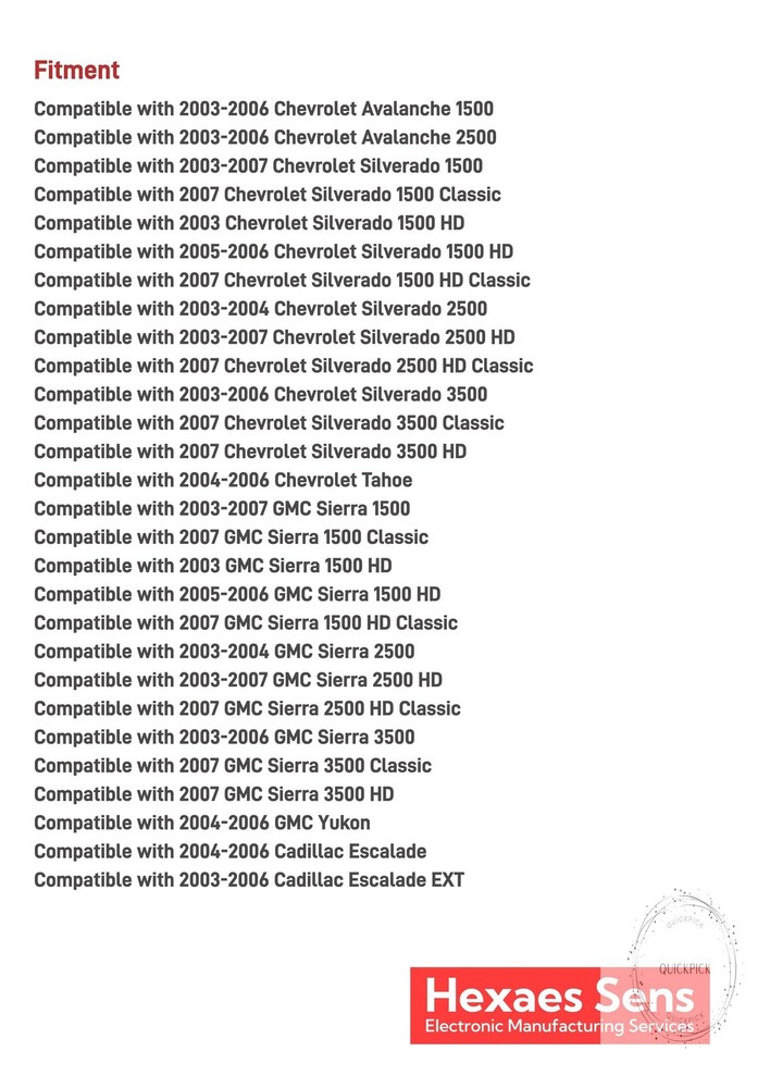 Customizable 6 high Mod ＆ 8 high Mod for 2003-2007 Chevy Silverado & Sierra 1500