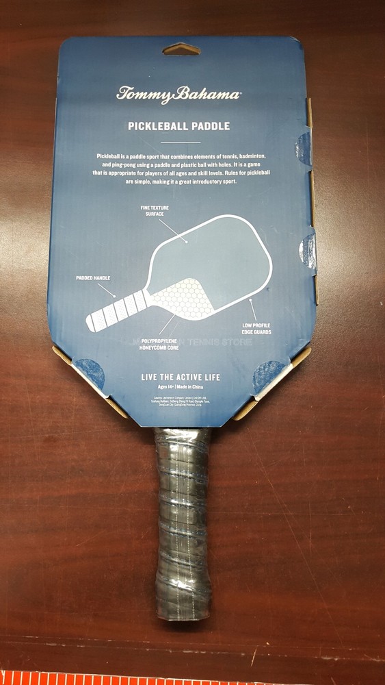 Tommy Bahama Pickleball Paddle Textured Surface Light Blue Polypropylene honey