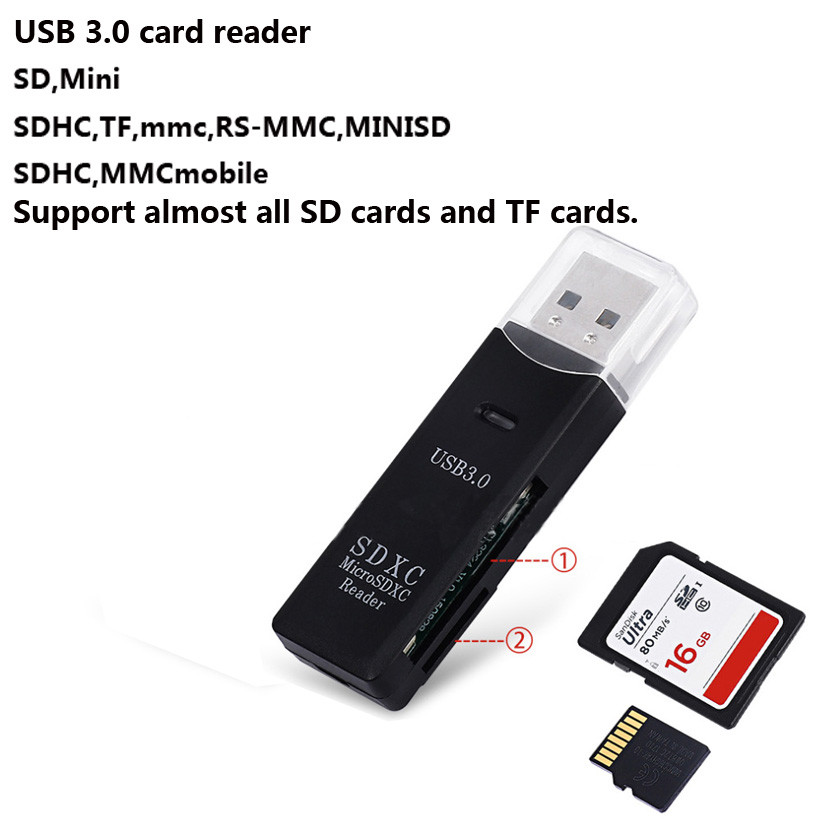 USB 3.0 High Speed Card Reader Adapter for Micro SD SDXC TF T-Flash Memory Card